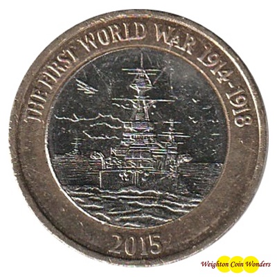 2015 £2 Coin - First World War - The Royal Navy - Click Image to Close